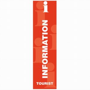 Turistinfo banner Rødt