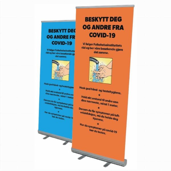 Rollup m_Covid19-tekst 85x200cm