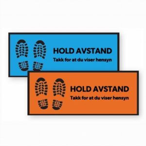 Gulvdekal Hold avstand 18x45cm