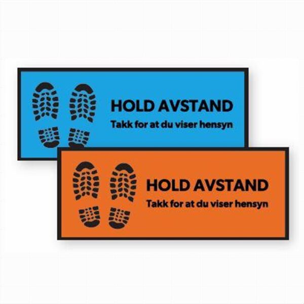 Gulvdekal Hold avstand 18x45cm