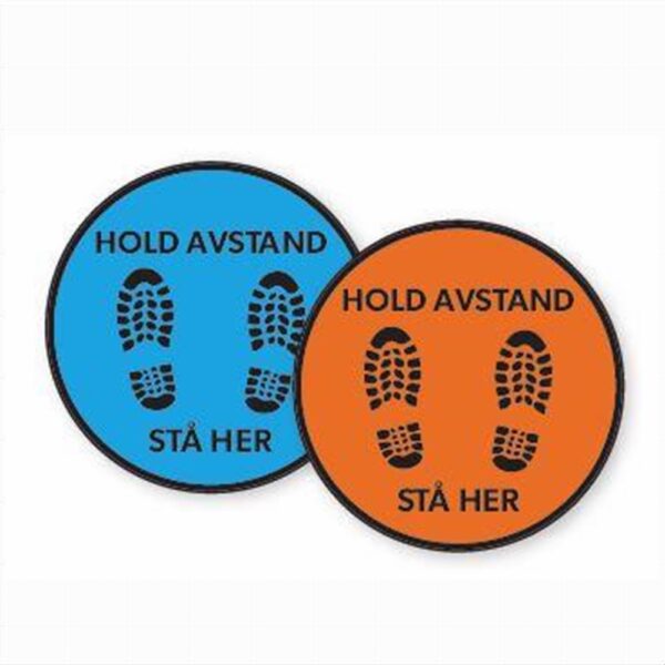 Gulvdekal Hold avstand Rund Ø30cm