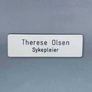 Navnskilt Plast - Gravert