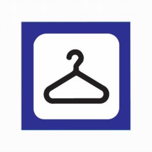 Plastskilt Garderobe