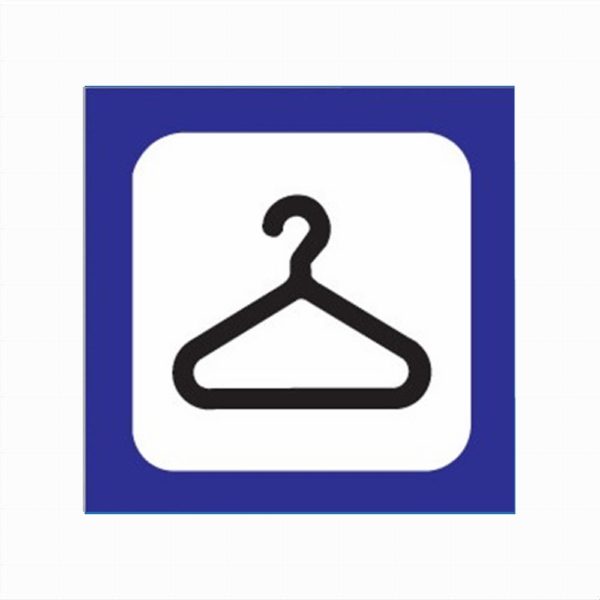 Plastskilt Garderobe