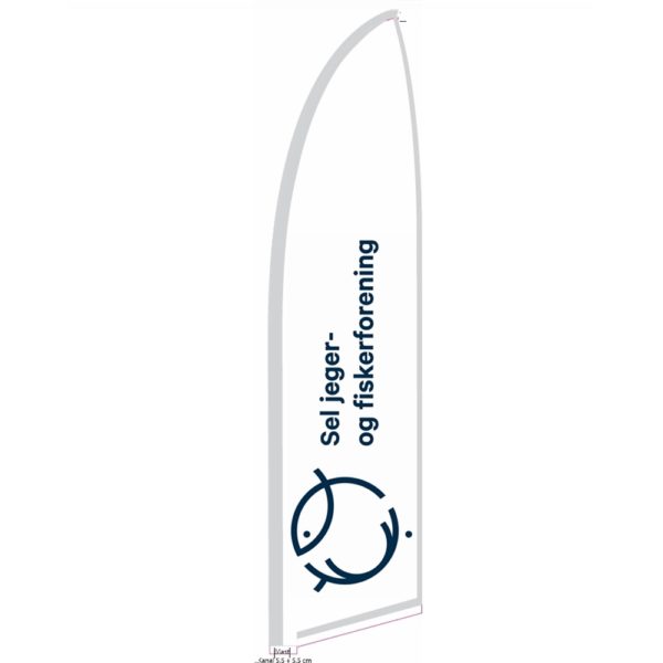 NJFF Beachflagg Haifinne wide - Bilde 2