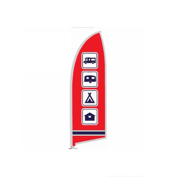 Sober Beachflagg Haifinne Small Wide - Bilde 2