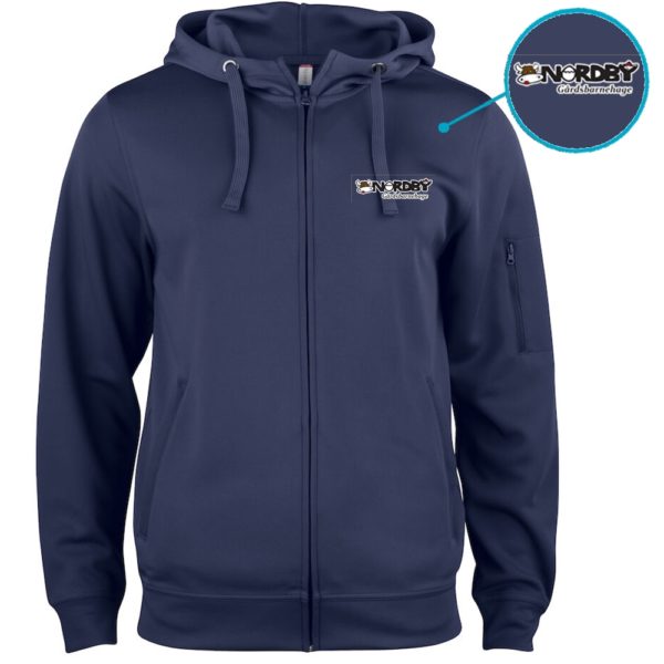 Basic Active Hoody Full Zip (H) glatt