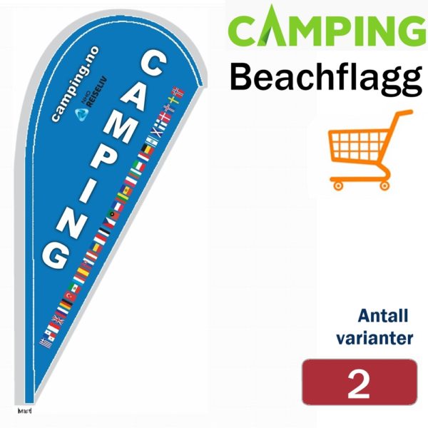 Beachflagg for camping Dråpe