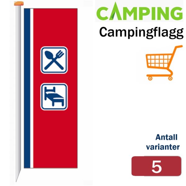 Camping Symbolflagg 300x100