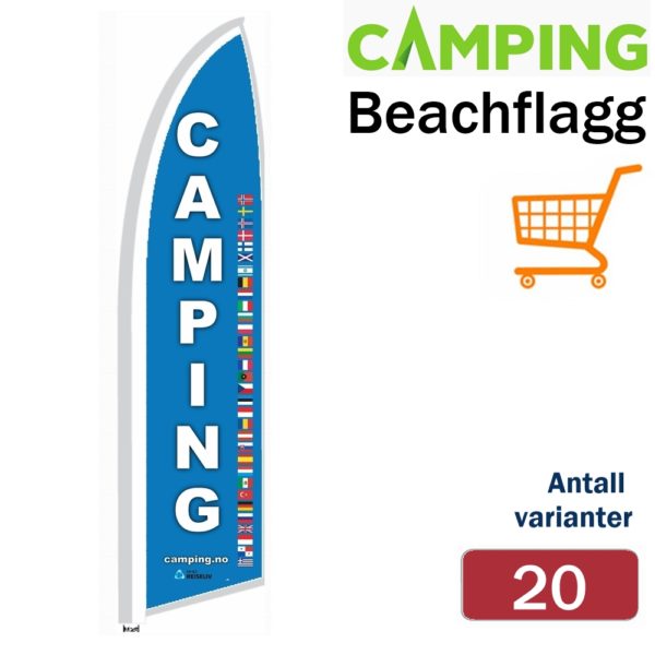 Beachflagg for camping Haifinne