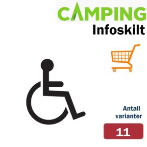 Infoskilt  Camping uten ramme 15x15 cm
