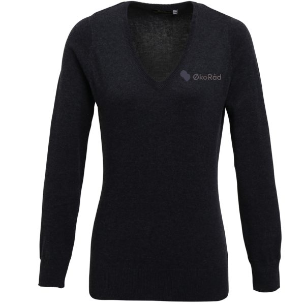 Økoråd finstrikket V-NECK (D)