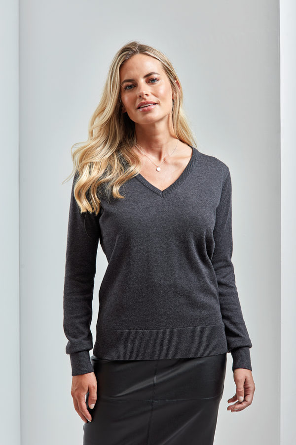 Økoråd finstrikket V-NECK (D) - Bilde 2