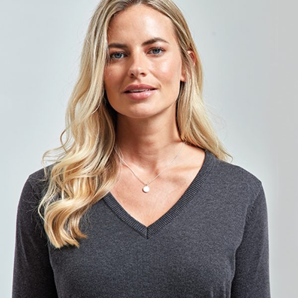 Økoråd finstrikket V-NECK (D) - Bilde 3