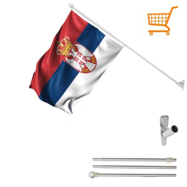 Balkongflagg Serbia Sydd