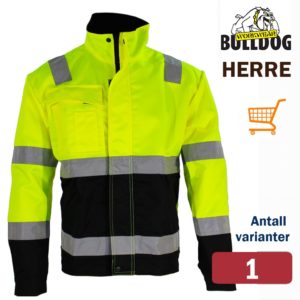 551005 Bulldog jakke, gul/svart Synlighet kl. 2