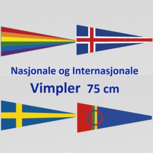 Nasjonsvimpler 75cm Digitaltrykket