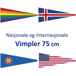 Nasjonsvimpler 75cm Digitaltrykket