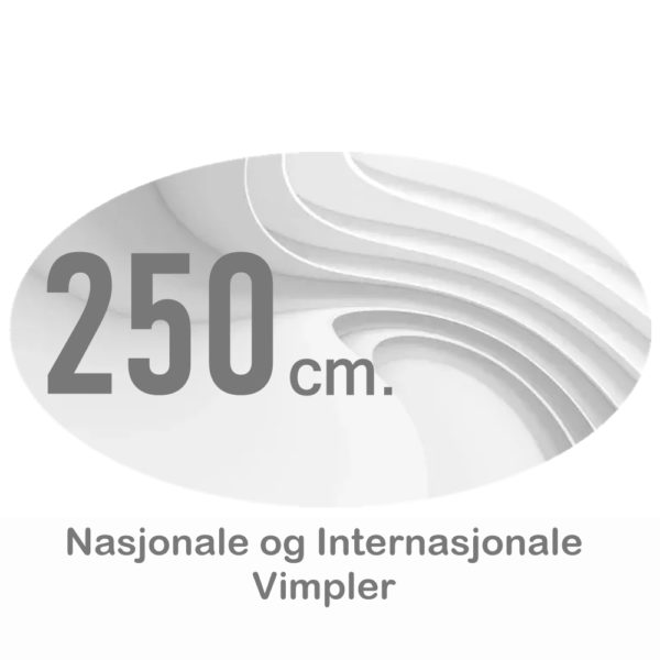Nasjonsvimpler 250cm Digitaltrykket