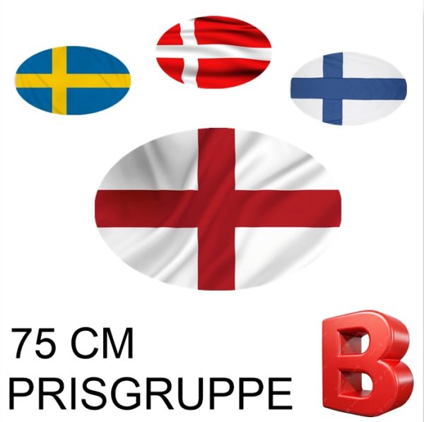 Nasjonsflagg Kat. B 75 cm