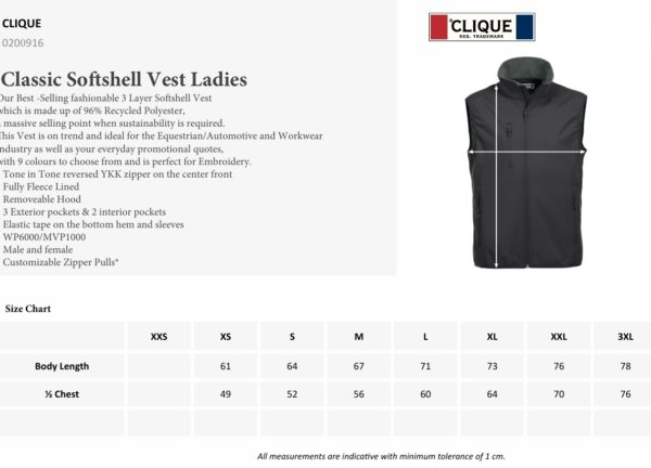 PP Classic Softshell Vest (D) - Bilde 2