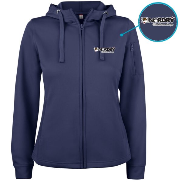 Basic Active Hoody Full Zip (D) glatt